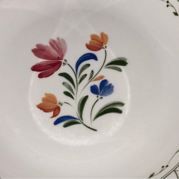 Nikko Japan Floral Patterned Ceramic Bowl Dish Scalloped Lattice 9.5x2.5” - Picture 2 of 5